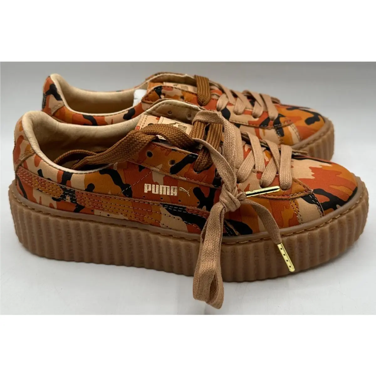 Puma shoes - PUMA Fenty X  Creeper Camo Lace Up - 36234101 - Orange (UPC: 889180774570) 1