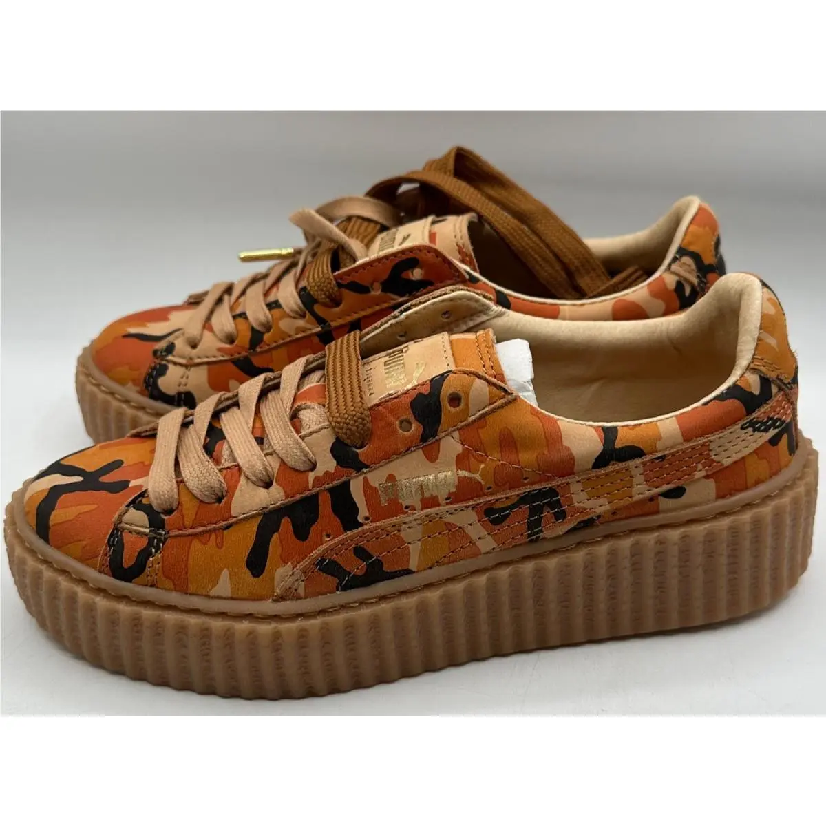 Puma shoes - PUMA Fenty X  Creeper Camo Lace Up - 36234101 - Orange (UPC: 889180774570) 5