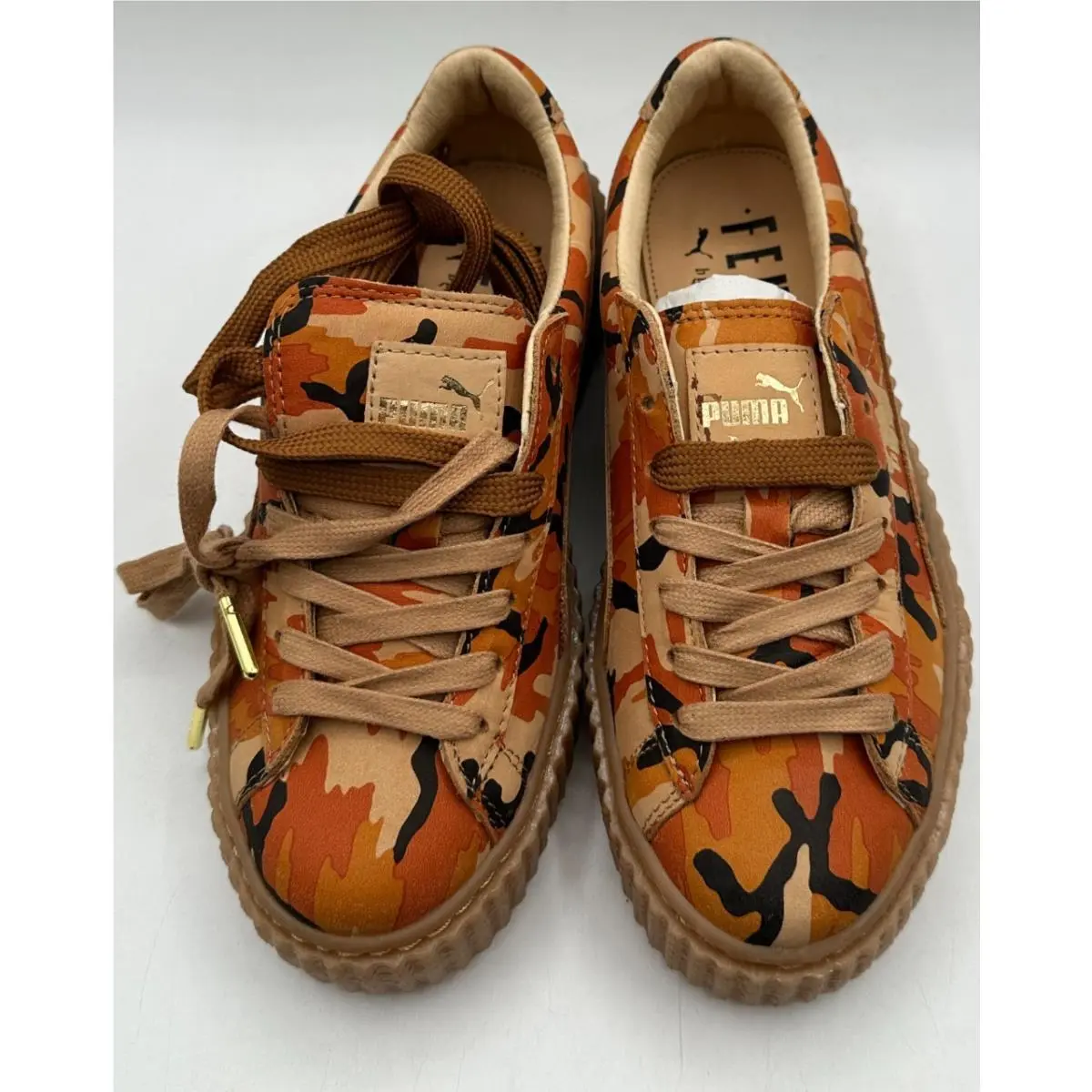 Puma shoes - PUMA Fenty X  Creeper Camo Lace Up - 36234101 - Orange (UPC: 889180774570) 7