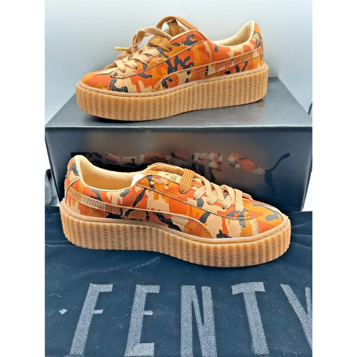 Puma Fenty X Creeper Camo Lace Up Womens Size 9 M Sneakers Casual Shoes 362341