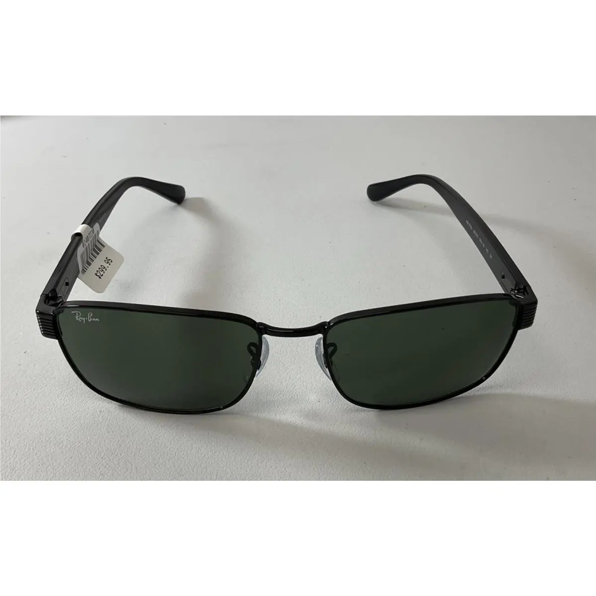 Ray Ban RB3750 Size 59-18 Black Frames - Green G-15 Lens Unisex Sunglasses