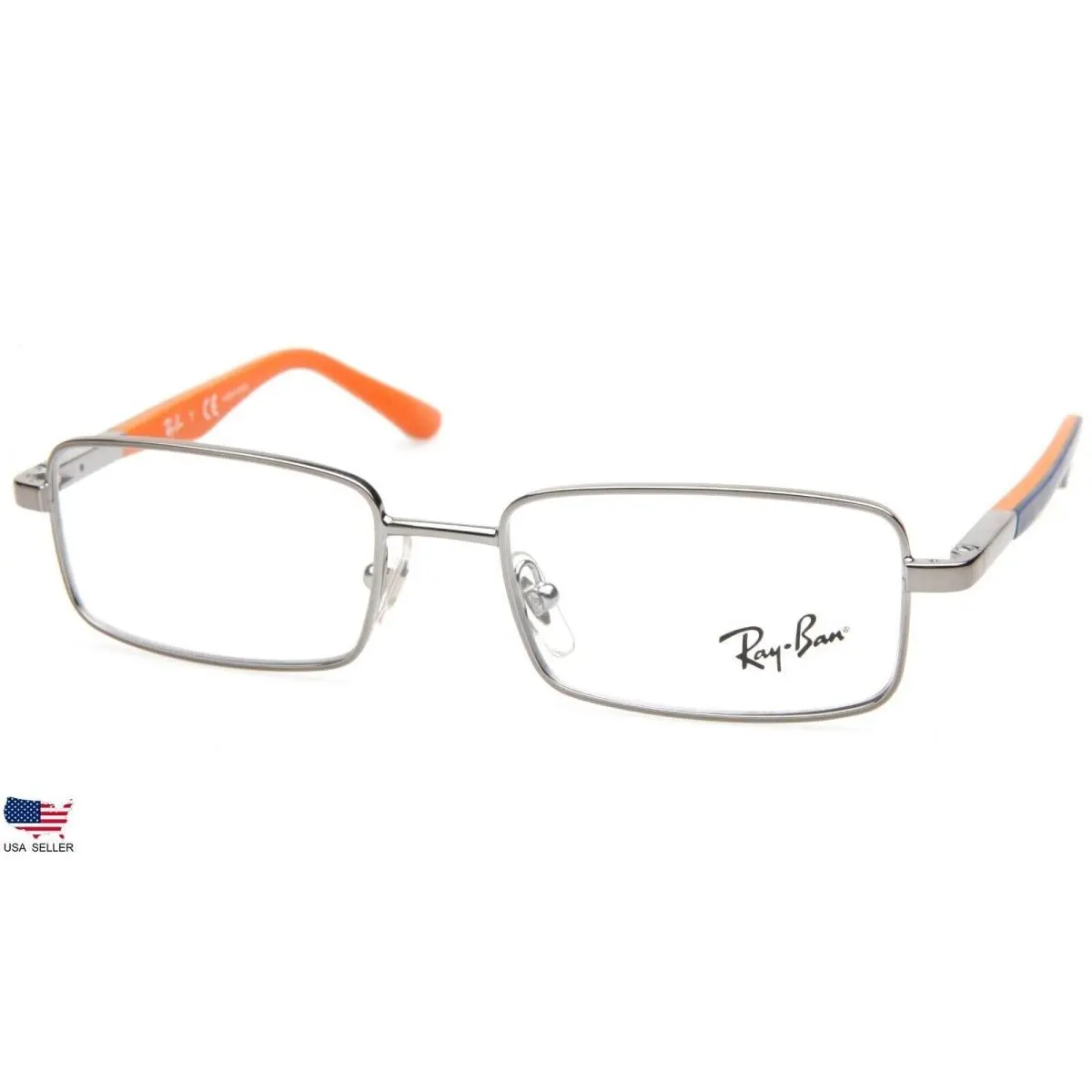 Ray Ban Jr RB1033 4011 Youth Boys Silver/blue Rectangle Eyeglasses 47/16 125