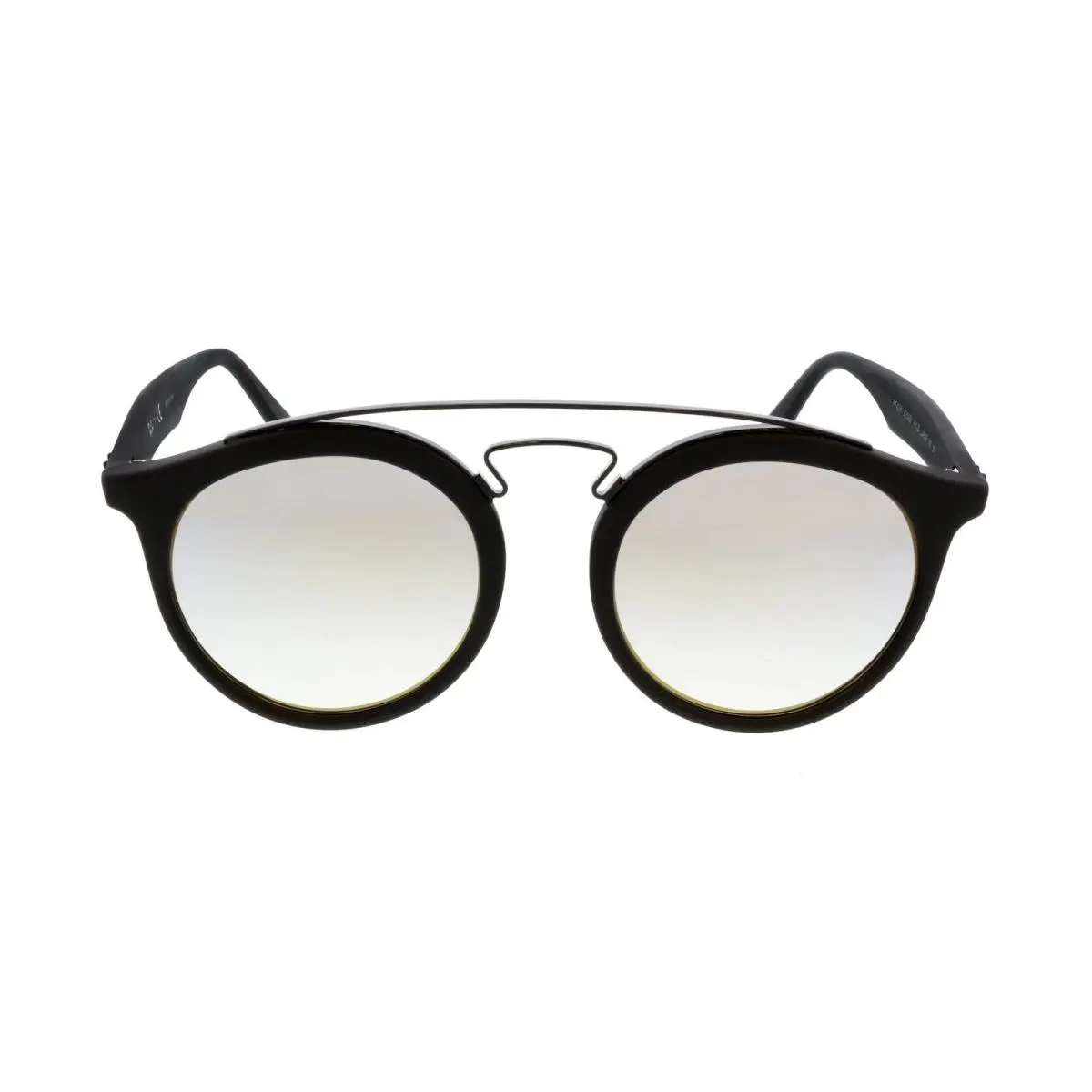 Ray-ban RB4256 6253B8 Round Sunglasses Black Havana/ Silve Mirrored Black 46 mm - Frame: Black, Lens: Silver