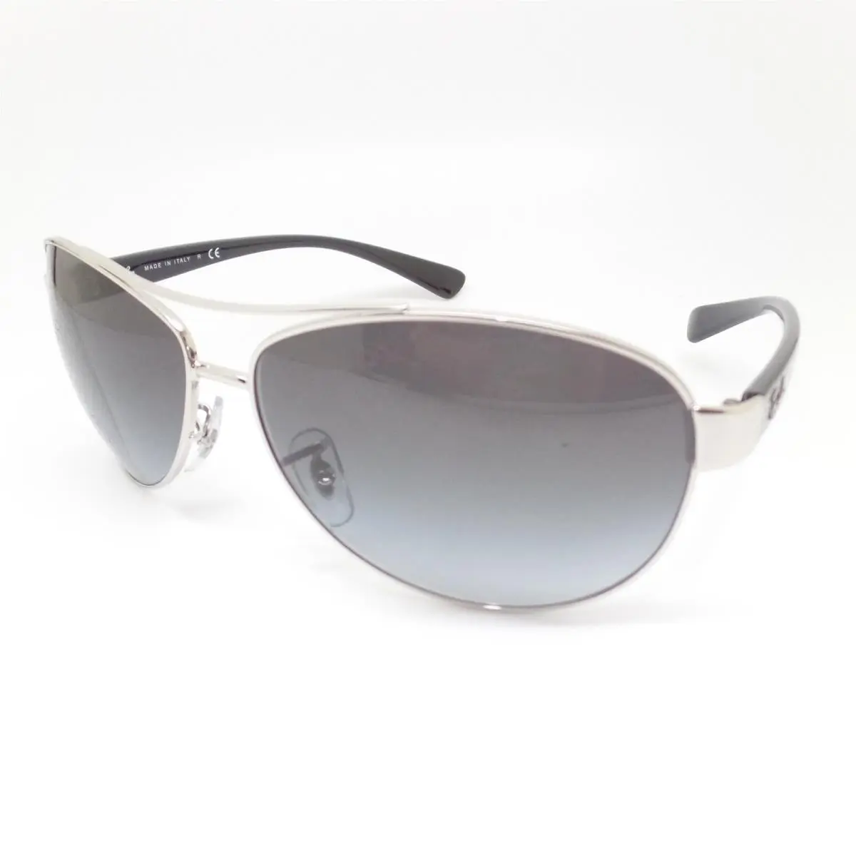Ray Ban 3386 003/8G Silver Black Grey Fade 63mm Sunglasses