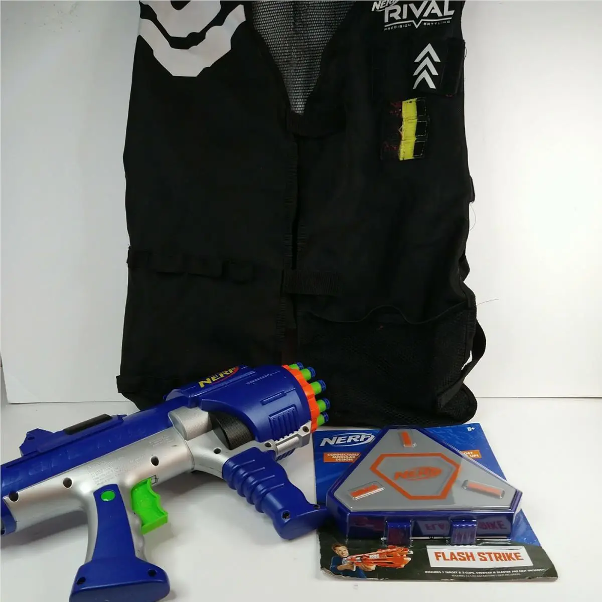 Nerf Elite Flash Strike Modular Design Target Lights Up + Extras Lot