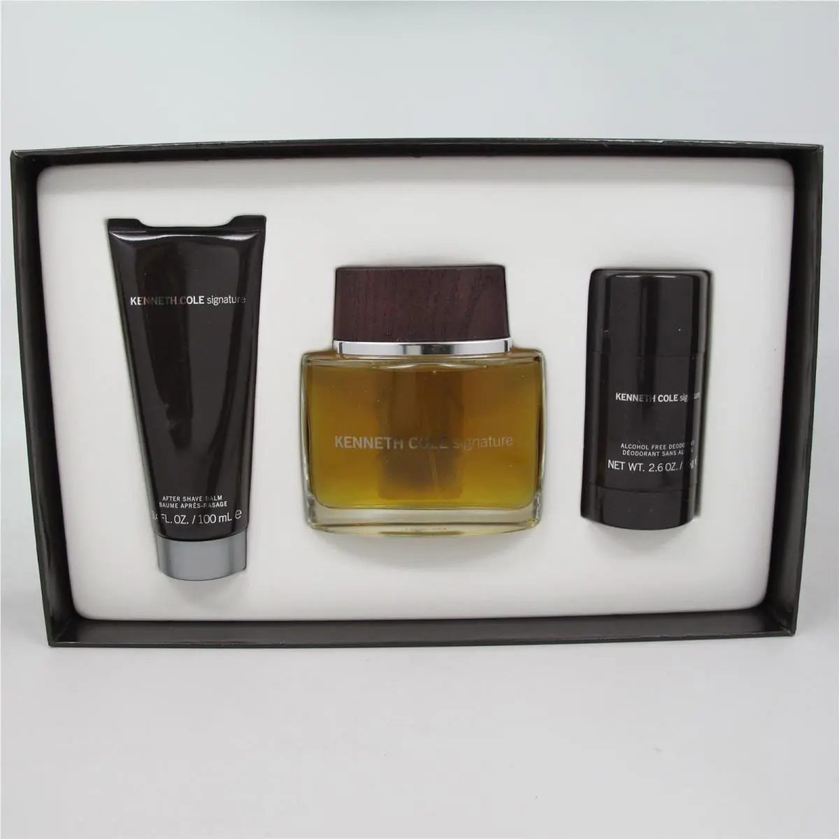 Signature by Kenneth Cole 3 Pcs Set: 3.4 oz Edt Spray A/s Balm Deo Stick