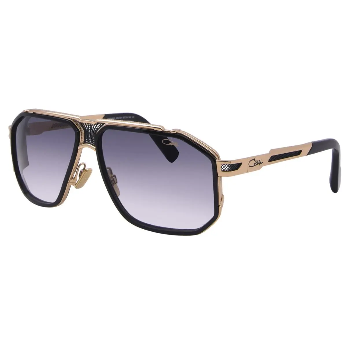683 001 Sunglasses Men`s Black/gold/grey Gradient Pilot 62mm by Cazal
