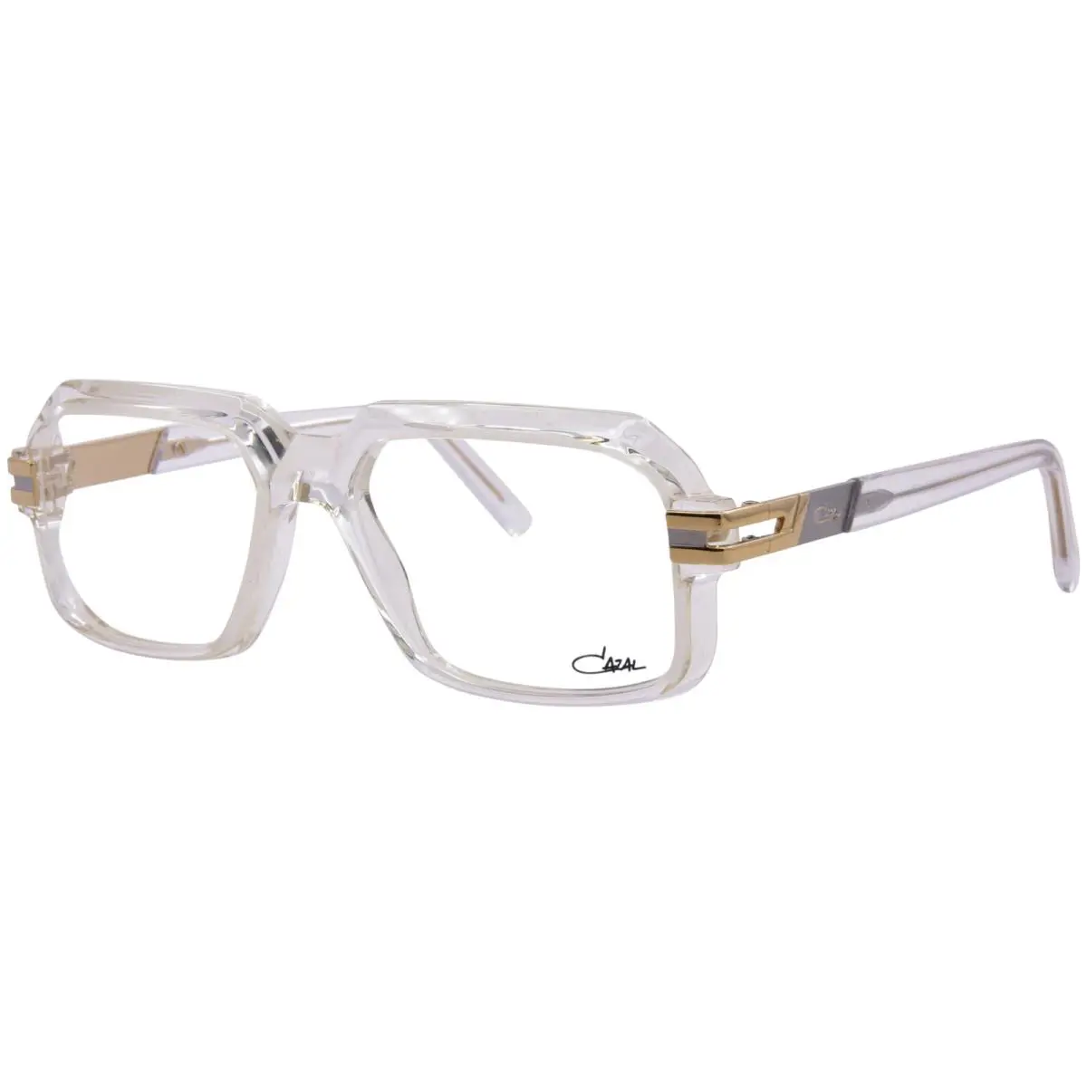 Cazal 6037 004 Eyeglasses Men`s Crystal Full Rim Square Shape 56mm
