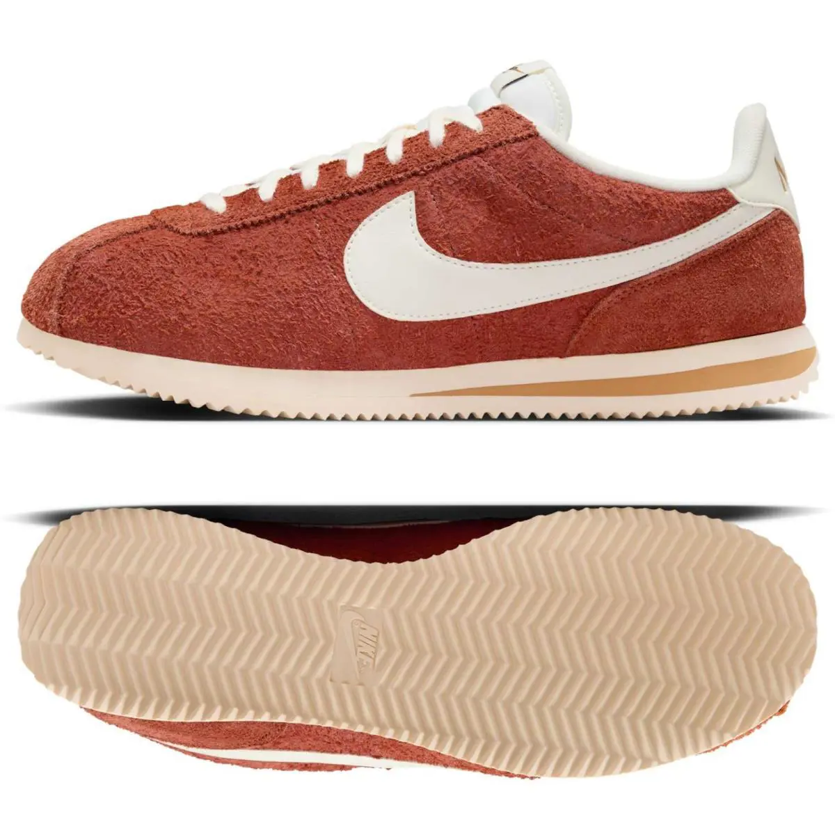 Nike Cortez SE Fuzzy Suede Dark Russet/flax/muslin/sail HF3142-200 Men`s Shoes