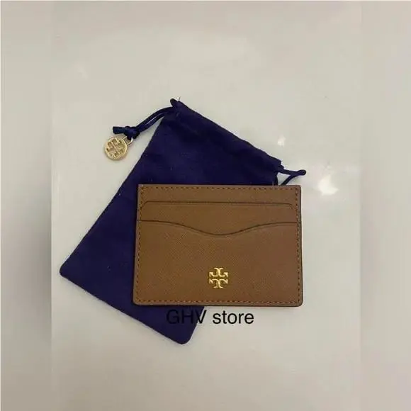 Tory Burch Emerson Slim Card Case Black -moose Color