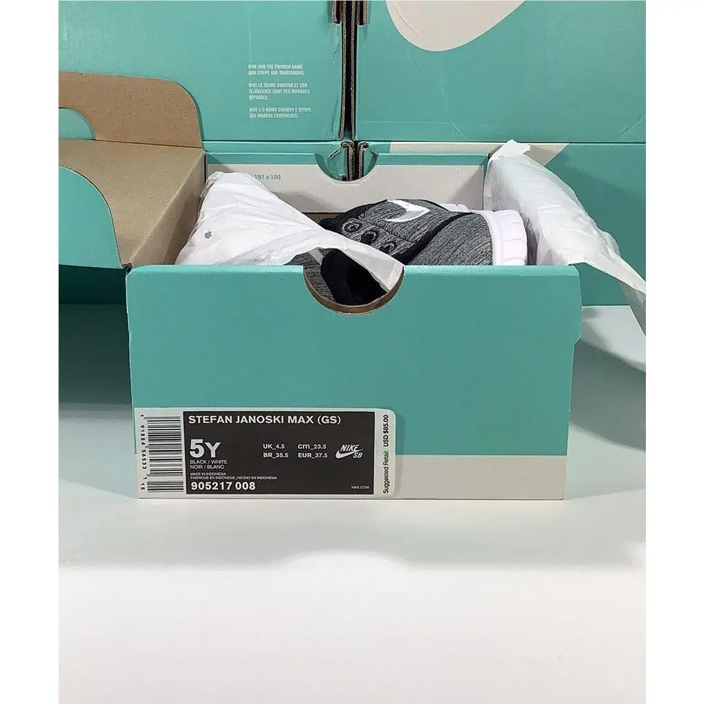 Nike shoes - Nike SB Stefan Janoski Max (GS) - 905217-008 - Black/White 13