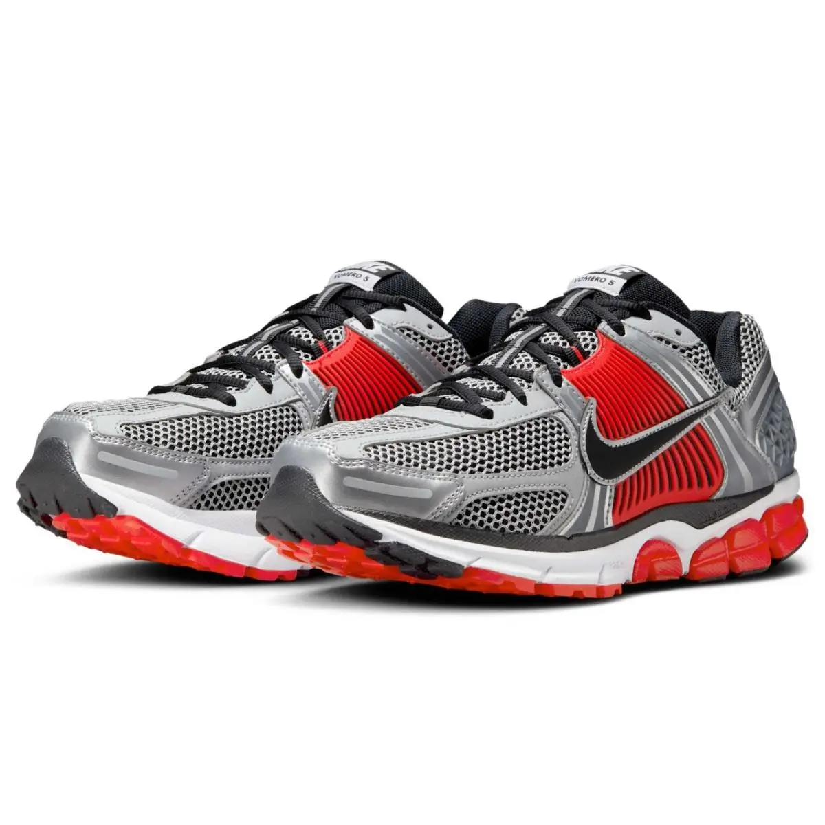 Nike shoes - Nike Zoom Vomero 5 - Zoom Vomero - FJ4151-005 - Metallic Silver/Flat Silver/Light Crimson/Black 10