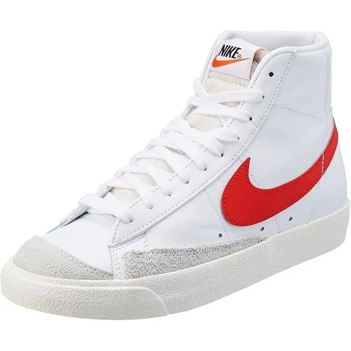 Women`s Nike CZ1055 101 W Blazer Mid `77 White/red/sail Shoes Sneakers - WHITE/HABANERO RED/SAIL