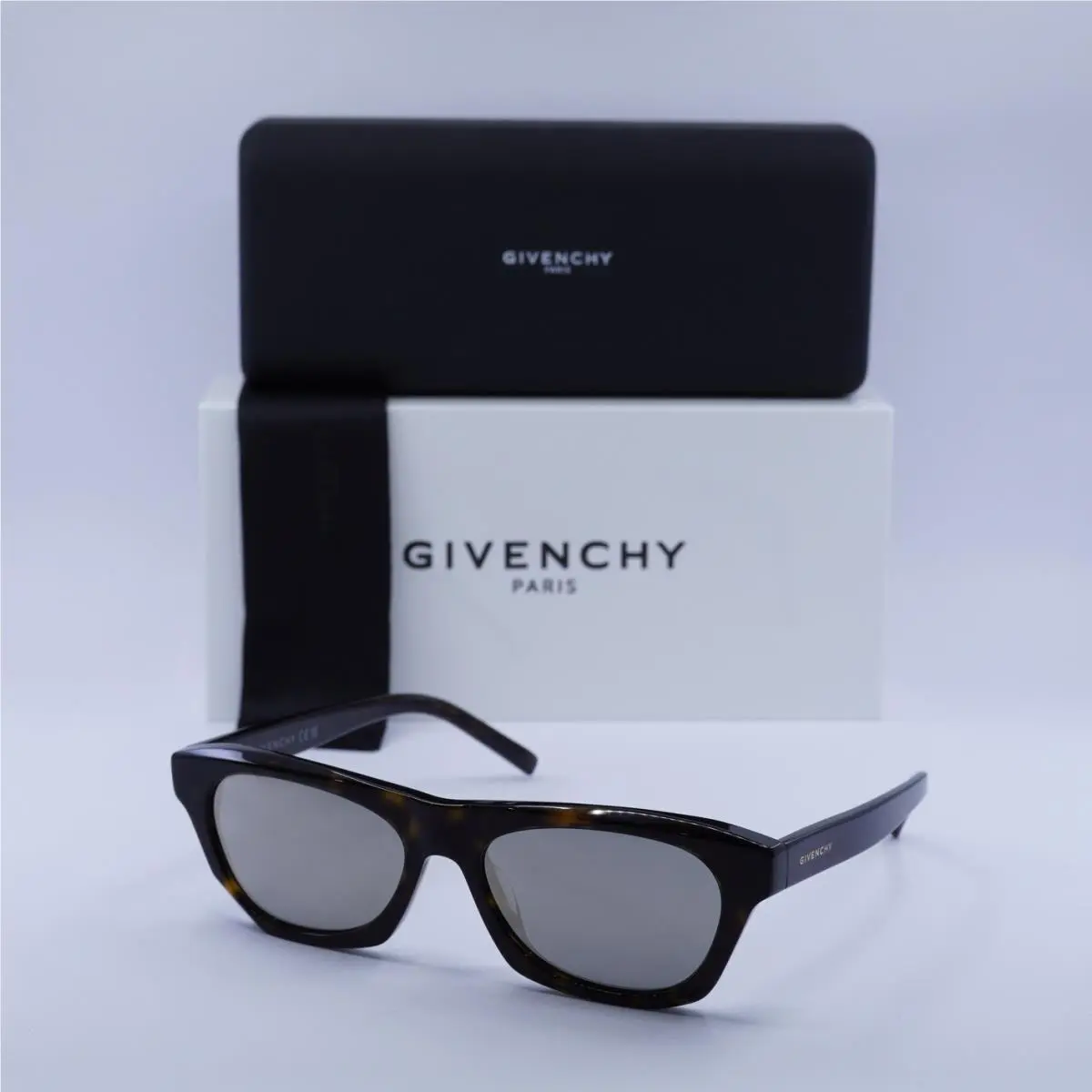 GV40026U 52C Shiny Dark Havana/grey with Pale Gold Mirror 55-17-145 by Givenchy