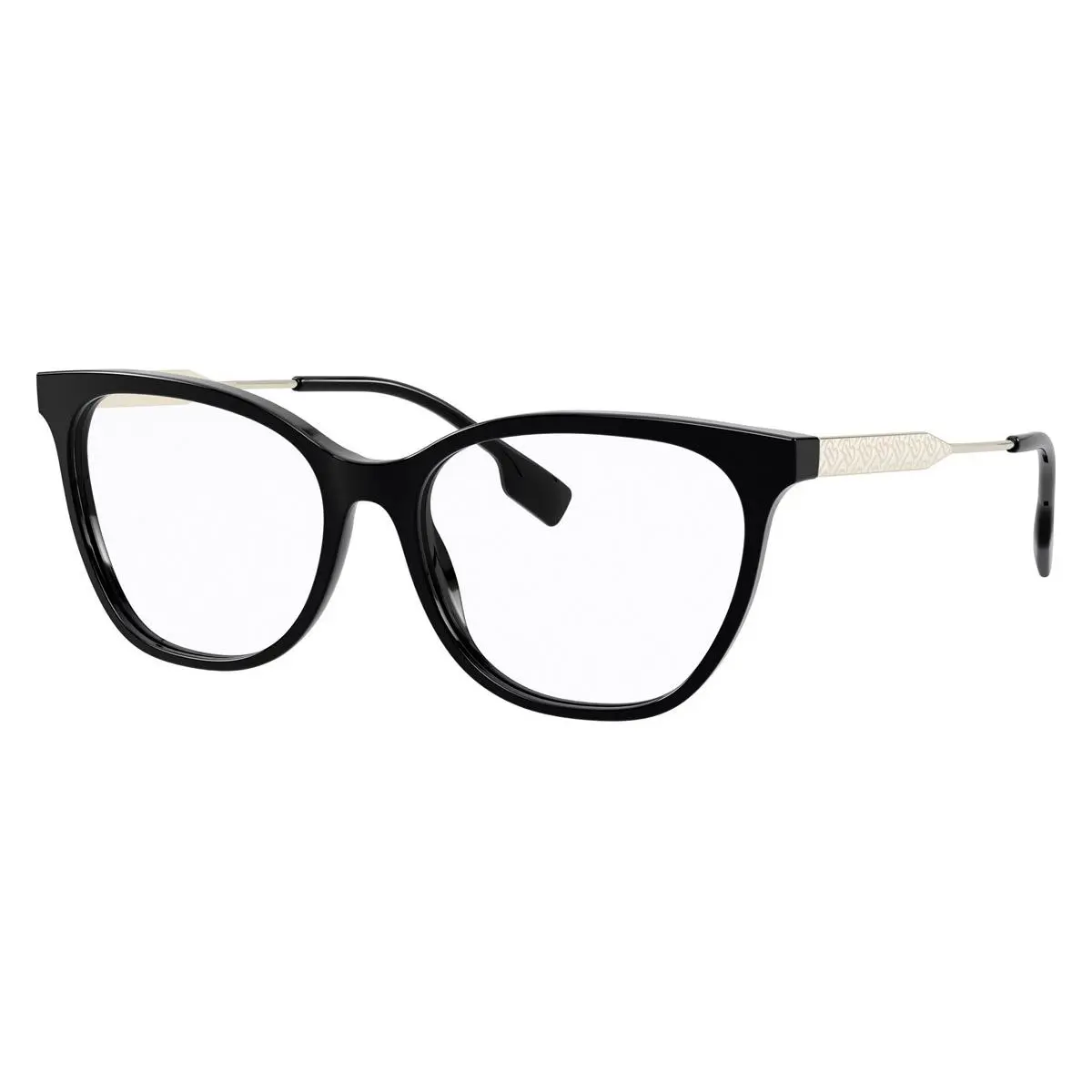 Burberry BE2333 3001 53 mm Black Cat‑eye Eyeglasses “charlotte” – Made in Italy