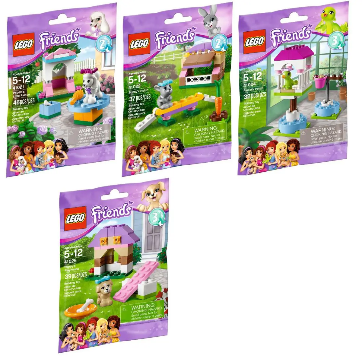 Lego Friends 41021 41022 41024 41025 Series 2 3 Animal Polybags Bag Set