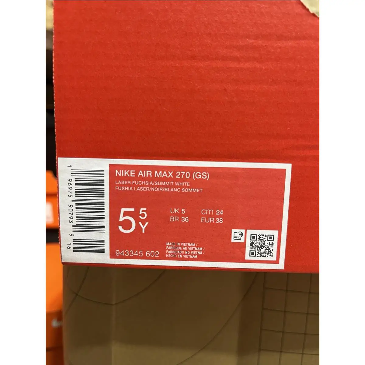 Nike shoes - Nike Air Max 270 - Air Max - 943345 602 - Laser Fuchsia/Summit White (UPC: 196975907939) 5