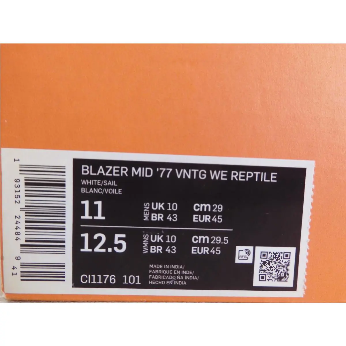 Nike shoes - Nike Blazer Mid 77 - Blazer Mid - CI1176-101 - White (UPC: 193152244849) 3