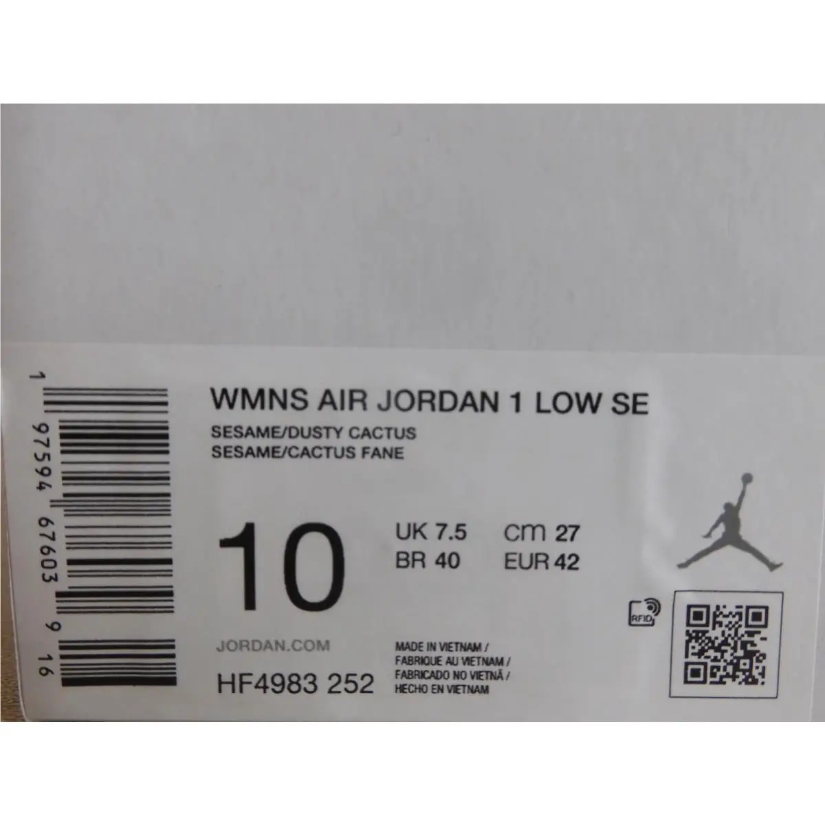 Nike shoes - Air Jordan 1 Low SE - HF4983-252 - Brown (UPC: 197594676039) 7