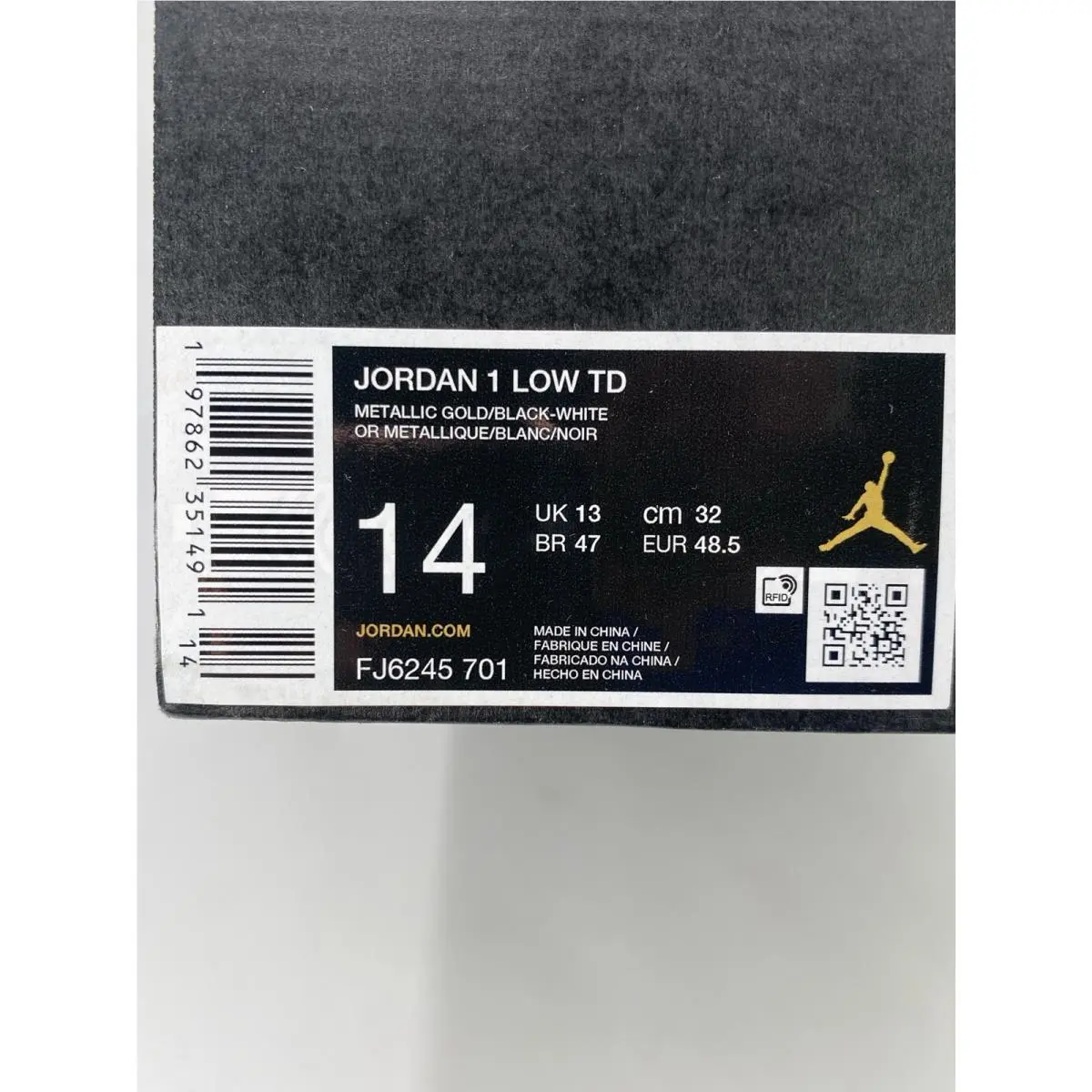 Nike shoes - Jordan 1 Low - Low - FJ6245 701 - Metallic Gold/Black-White (UPC: 197862351491) 8