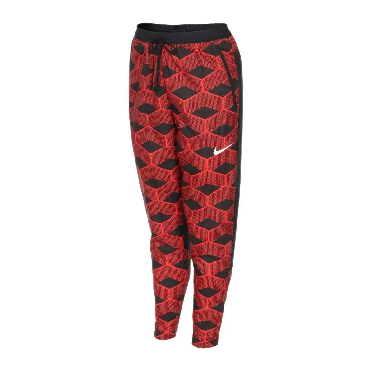 Shieldrunner Unisex Flat Front Pants S Black Red Variegated Athletic Sport by Nike