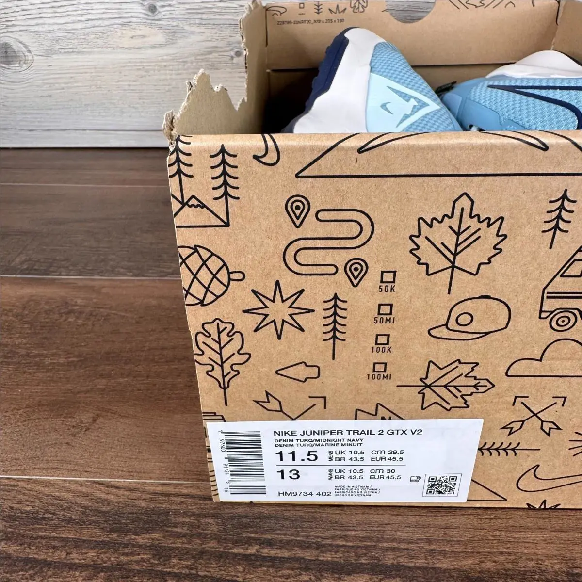 Nike shoes - Nike-Juniper Trail 2 - Trail - HM9734 402 - Navy, Turquoise (UPC: 197600961937) 7