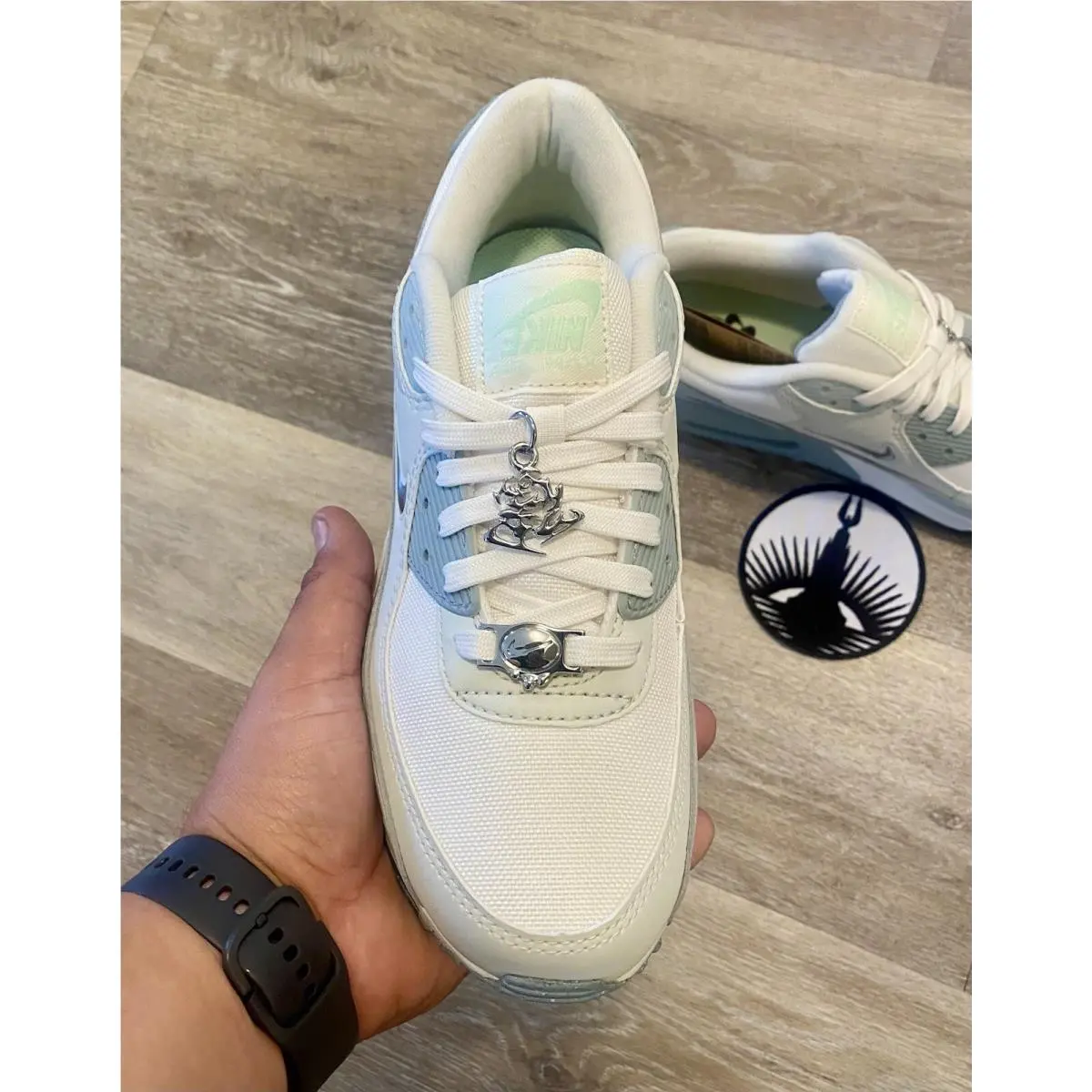 Nike shoes - Nike Air Max 90 SE - FN6948-100 - Sail/Metallic Silver/Sea Glass (UPC: 197593622402) 4