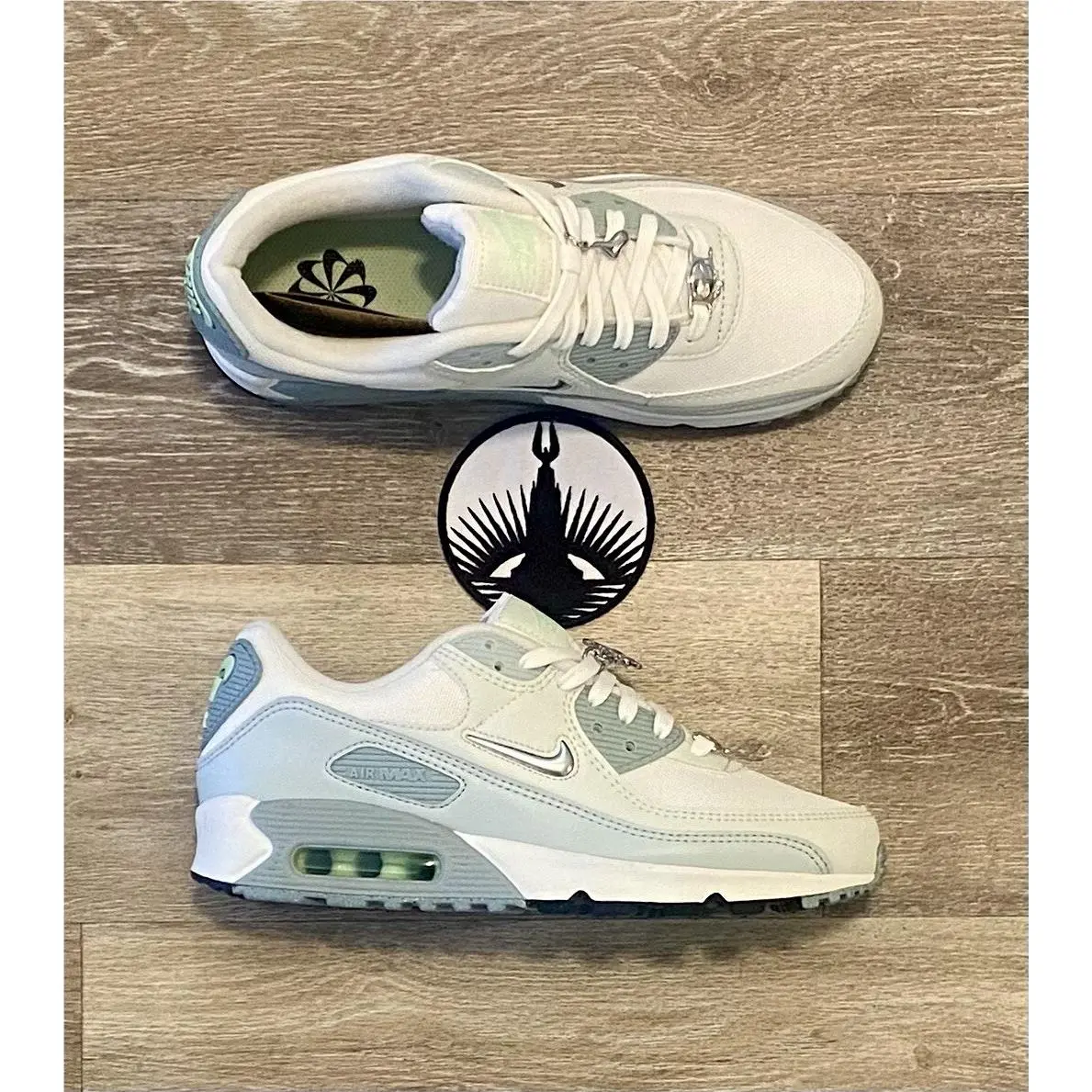 Nike shoes - Nike Air Max 90 SE - FN6948-100 - Sail/Metallic Silver/Sea Glass (UPC: 197593622402) 5