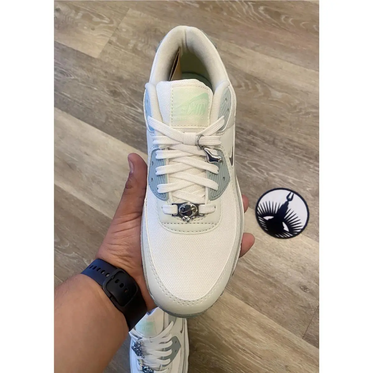 Nike shoes - Nike Air Max 90 SE - FN6948-100 - Sail/Metallic Silver/Sea Glass (UPC: 197593622402) 6