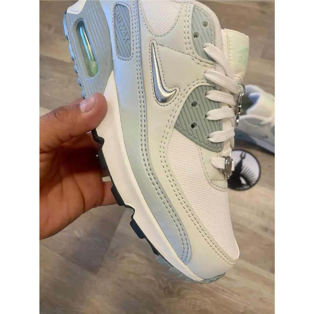 Nike shoes - Nike Air Max 90 SE - FN6948-100 - Sail/Metallic Silver/Sea Glass (UPC: 197593622402) 7