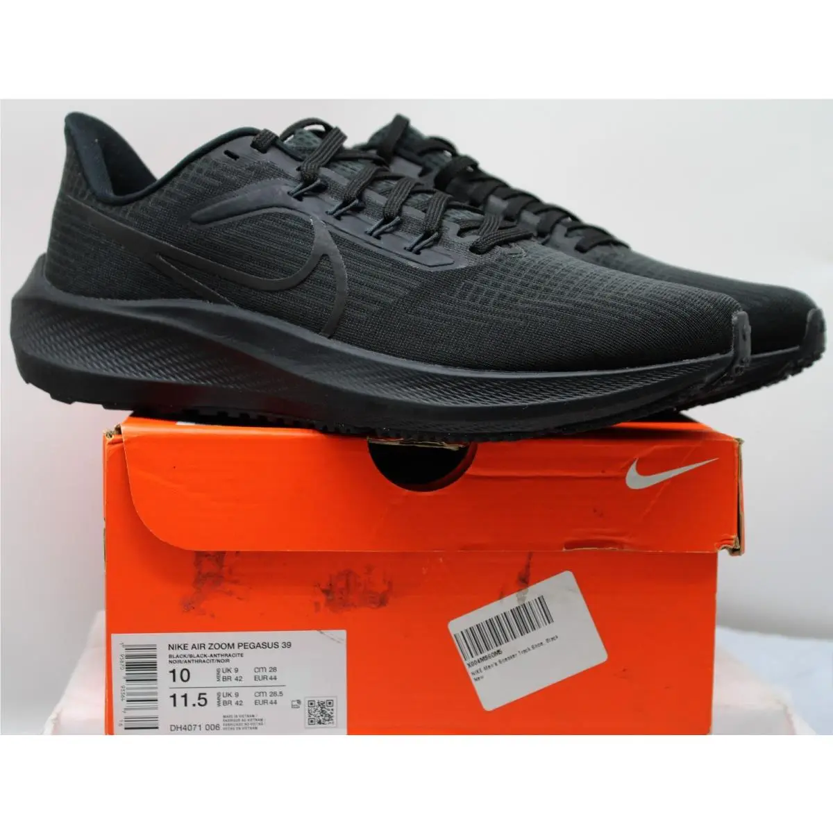 Nike Men’s Air Zoom Pegasus 39 Running Black/black US 10 Mens