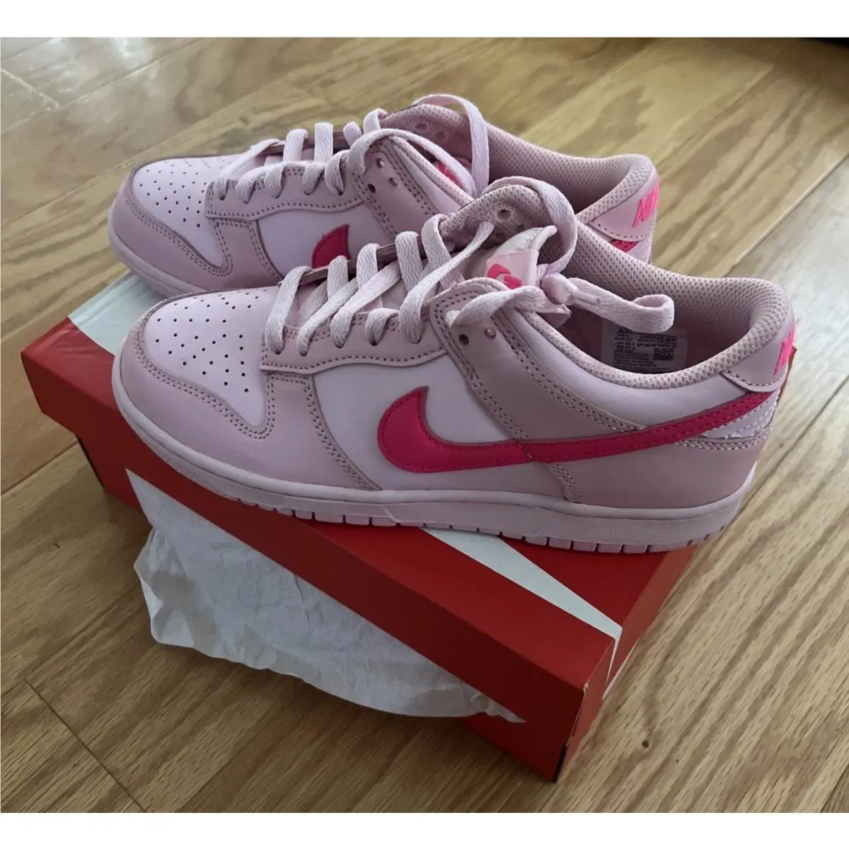 Dunk Low GS Sneakers Soft Pink Pink Foam Girls Size 6.5 by Nike