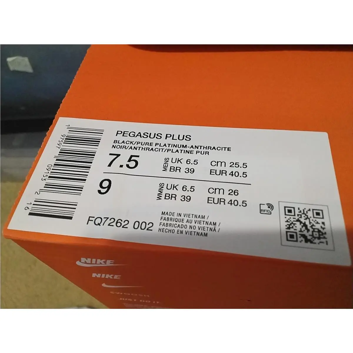 Nike shoes - Nike Pegasus Plus - Pegasus Plus - FQ7262-002 - Blqack/Pure Platinum-Anthracite (UPC: 197597084671) 0