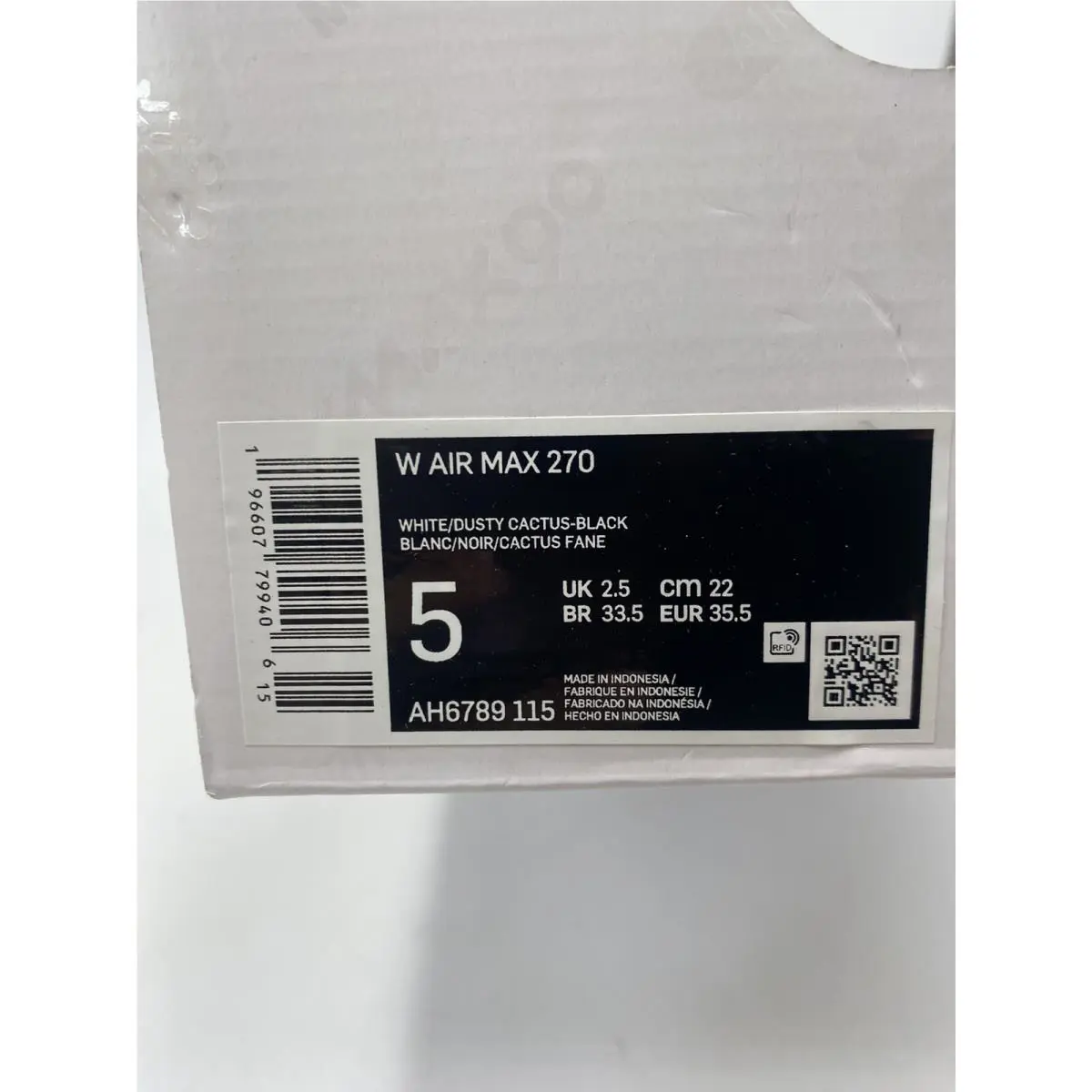 Nike shoes - Nike Air Max 270 - Air Max - AH6789 115 - White/Dusty Cactus-Black (UPC: 196607799406) 6