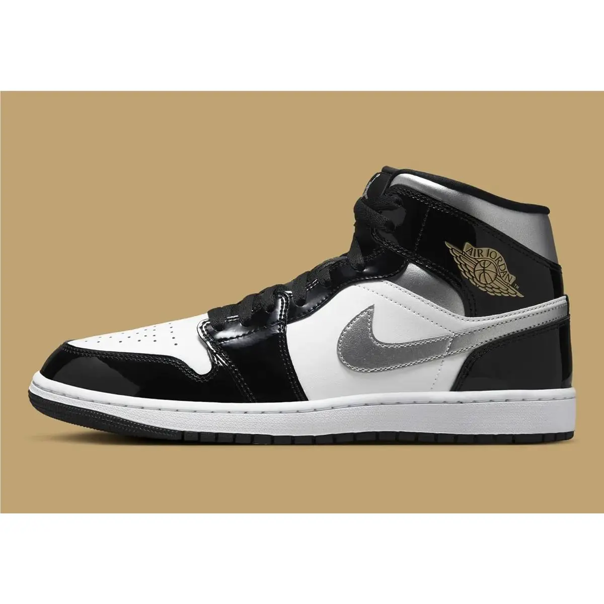 Nike shoes - Nike Air Jordan 1 - Air - HV0789-010 - Black/White/Metallic Gold/Metallic Silver 0