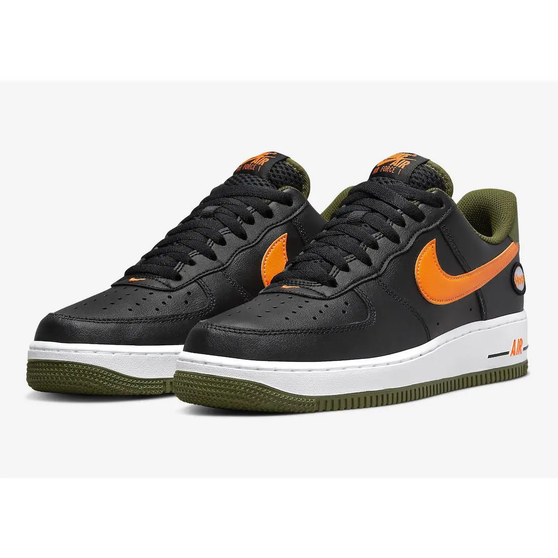 Nike shoes - Nike Air Force 1 `07 - DH7440 001 - Black/Rough Green/White/Total Orange 2
