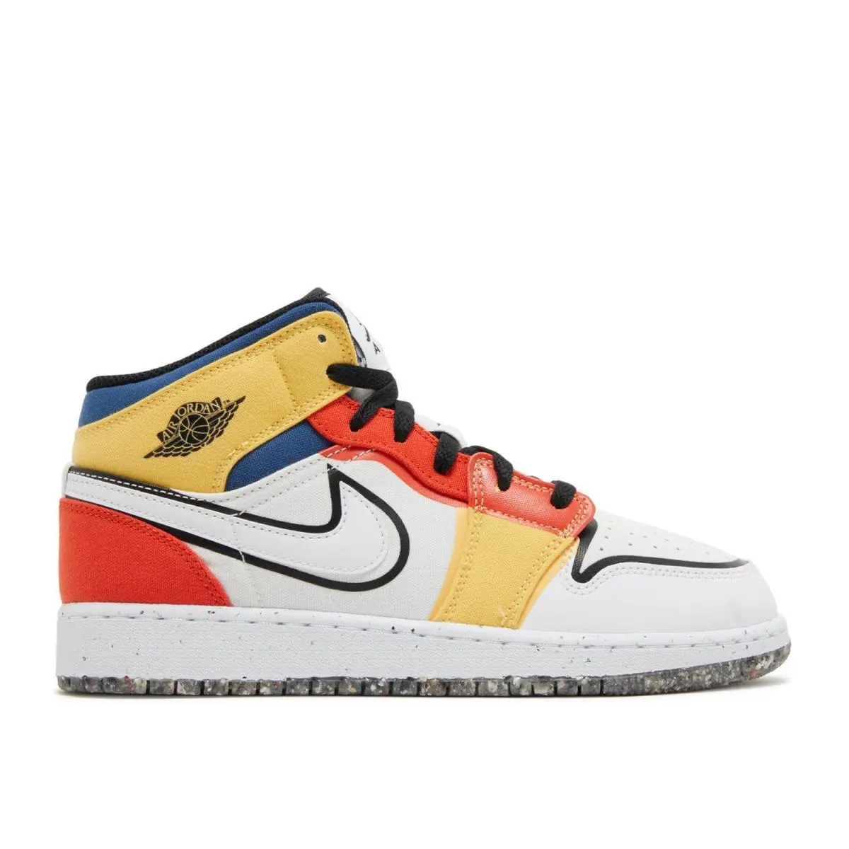Nike shoes - retro 1 Mid - retro Mid - DV1316 100 - White/Black/Picante Red/French Blue/Topaz Gold 1