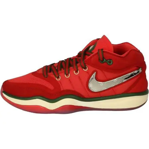 Nike G.t. Hustle 2 Men Size 7.5 11.0 Track Red Silve Rare Comfortable Premium - Track Red, Metallic Silver