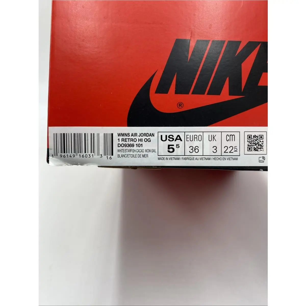 Nike shoes - Nike Air Jordan 1 - Air - DO9369 101 - White/Starfish-Cacao Wow-Sail (UPC: 196149160313) 6