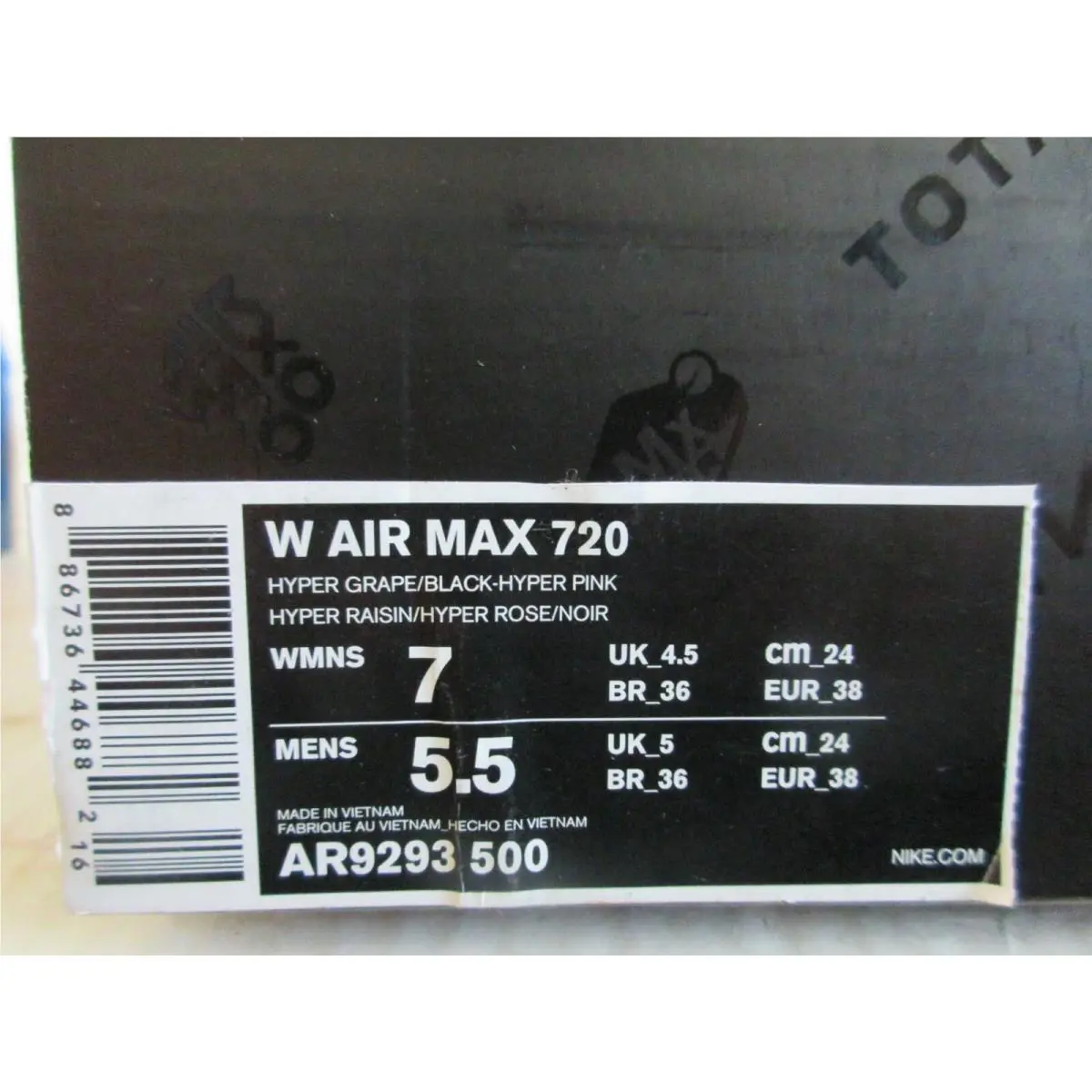 Nike shoes - Nike Air Max 720 - Air Max - AR9293-500 - Pink (UPC: 886736446882) 5