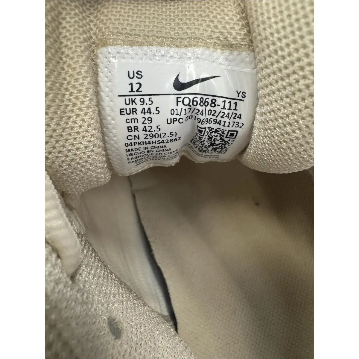 Nike shoes - Nike Air Zoom Vomero 5 - FQ6868-111 - Sail, Manufacturer: Pale Ivory/Pale Ivory/Sanddrift/Pale Ivory 5