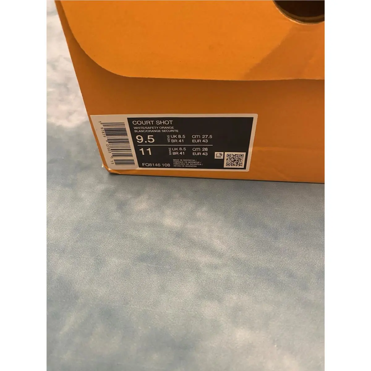 Nike shoes - Nike Court - Court - WHITE/SAFETY ORANGE 6