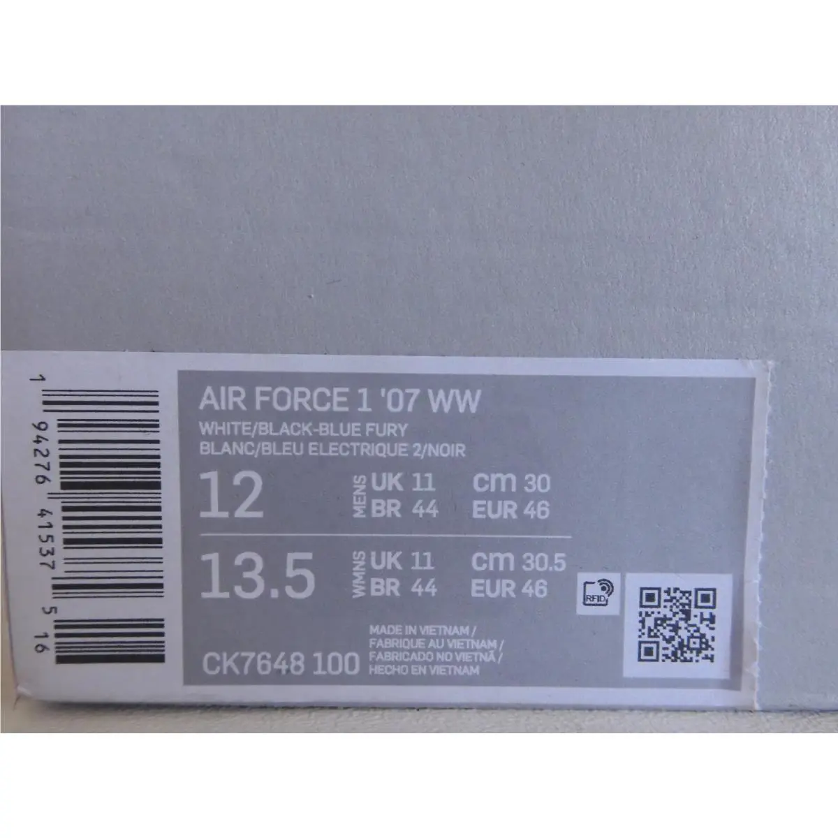 Nike shoes - Nike Air Force 1 `07 - CK7648-100 - White (UPC: 194276415375) 4