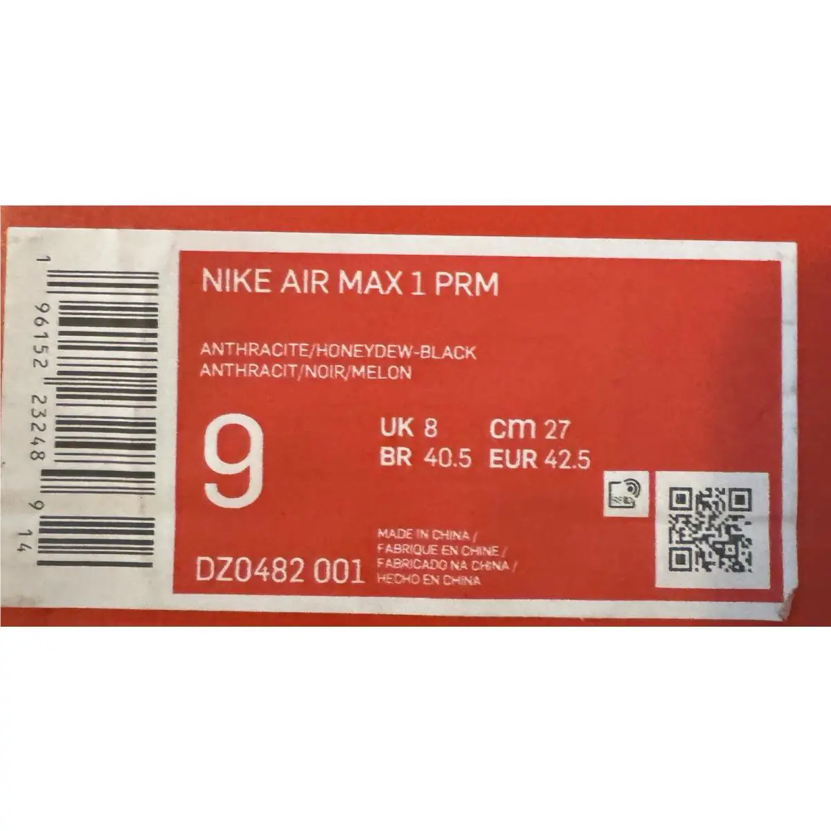 Nike shoes - Nike Air Max 1 - Air Max - DZ0482-001 - Gray 10