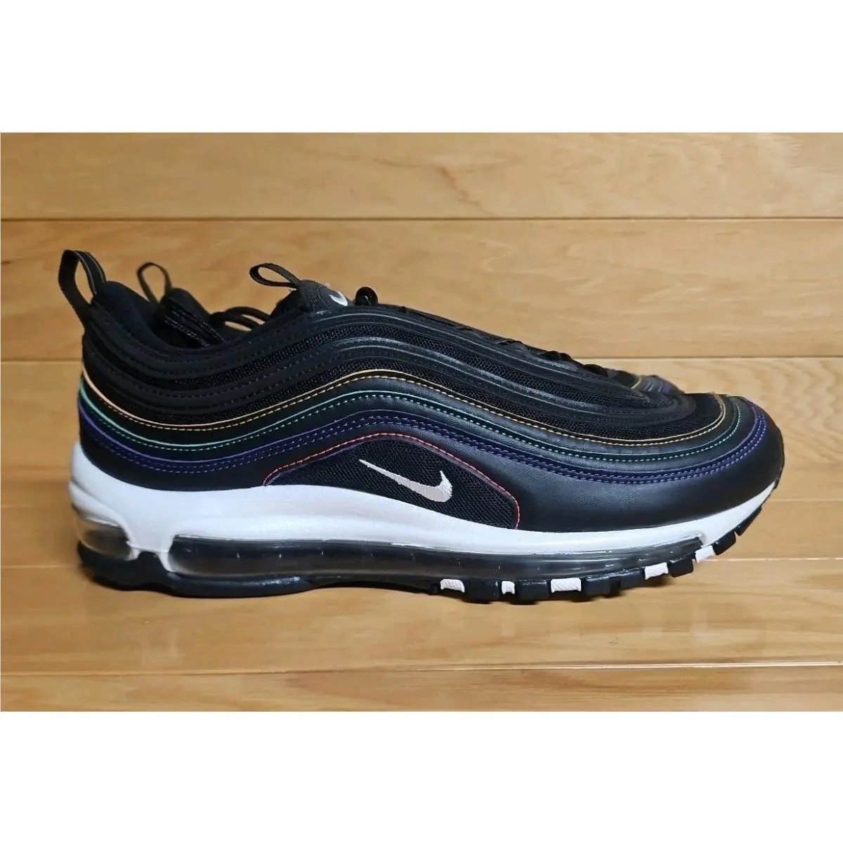 Nike W Air Max 97 Size 10.5 Multi Stitching Womens Black White Purple CK0738-001
