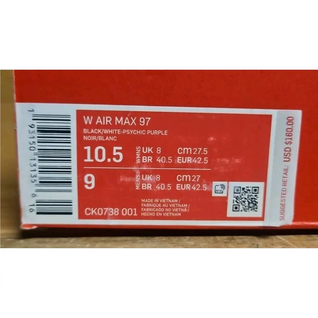 Nike shoes - Nike Air Max 97 - Air Max - CK0738-001 - Black (UPC: 193150131356) 8