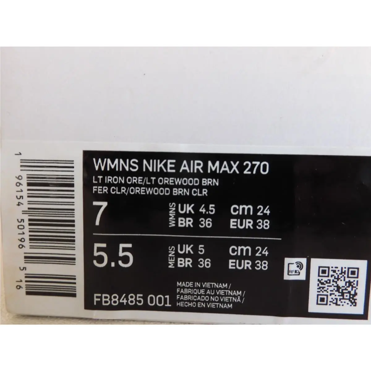 Nike shoes - Nike Air Max 270 - Air Max - FB8485-001 - Gray (UPC: 196154501965) 3