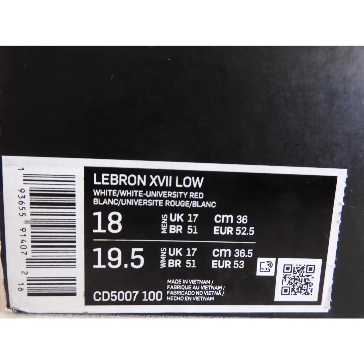 Nike shoes - Nike LeBron 17 - LeBron - CD5007-100 - White (UPC: 193655914072) 3