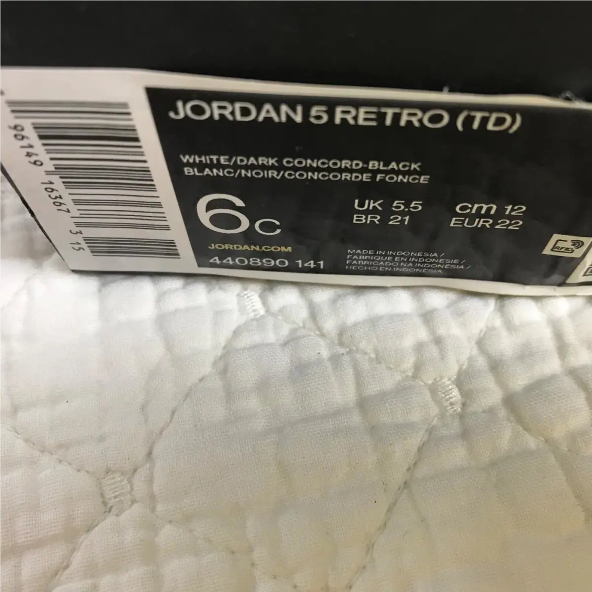 Nike shoes - Air Jordan 5 - Air - 440890-141 - White/Dark Concord-black 8