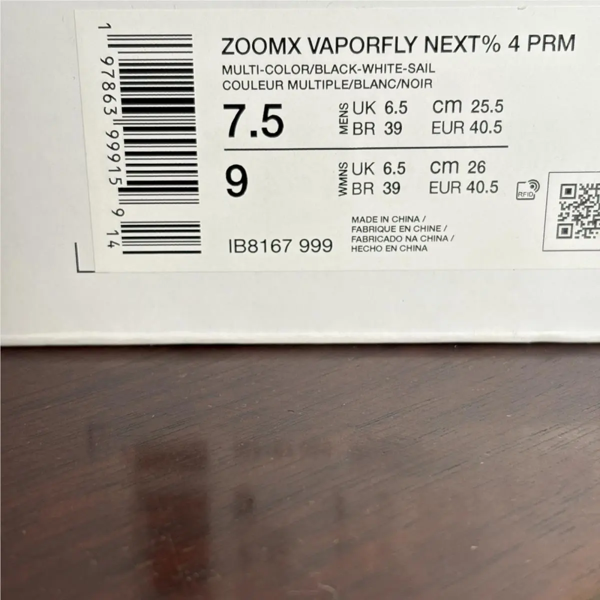Nike shoes - Nike ZoomX Vaporfly Next% 4 PRM - IB8167-999 - Multi-color / Black-White-Sail 5